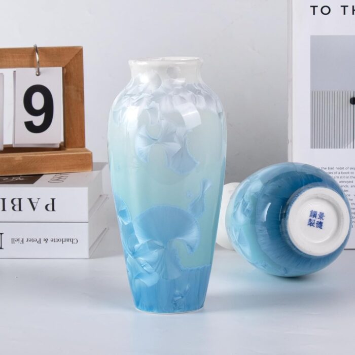 Modern Ceramic Vase, Decorative Flower Vases for Home, Pottery Vases for Living Room, Kitchen, Bedroom, Shelf, Rustic Farmhouse, Bookshelf, Table Décor（LHBZ03）