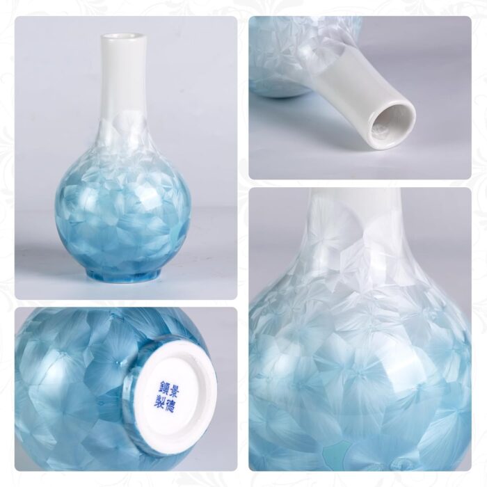 Modern Ceramic Vase, Decorative Flower Vases for Home, Pottery Vases for Living Room, Kitchen, Bedroom, Shelf, Rustic Farmhouse, Bookshelf, Table Décor（LHBZ06）