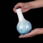 Modern Ceramic Vase, Decorative Flower Vases for Home, Pottery Vases for Living Room, Kitchen, Bedroom, Shelf, Rustic Farmhouse, Bookshelf, Table Décor（LHBZ06）