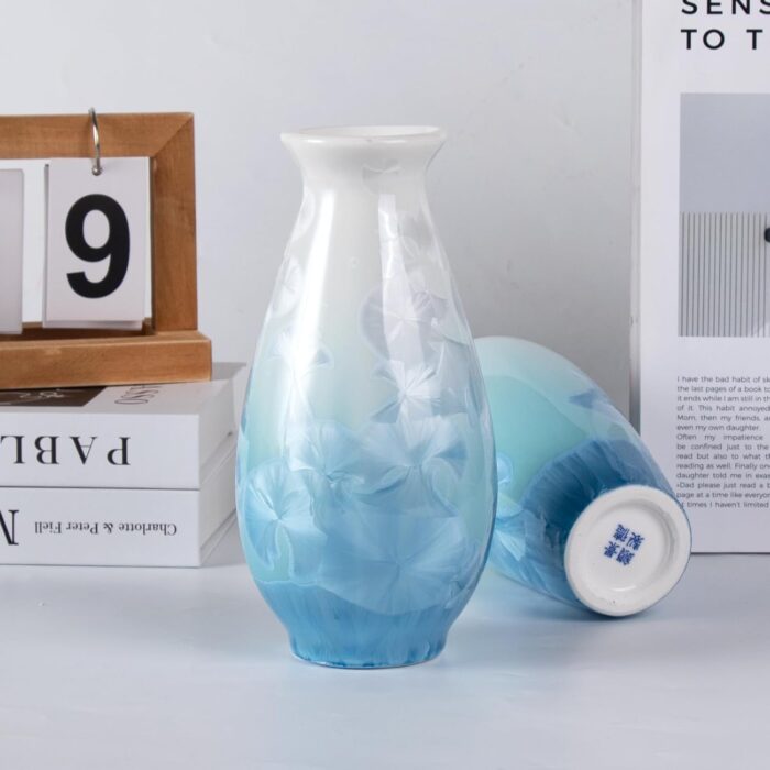 Modern Ceramic Vase, Decorative Flower Vases for Home, Pottery Vases for Living Room, Kitchen, Bedroom, Shelf, Rustic Farmhouse, Bookshelf, Table Décor（LHBZ05）