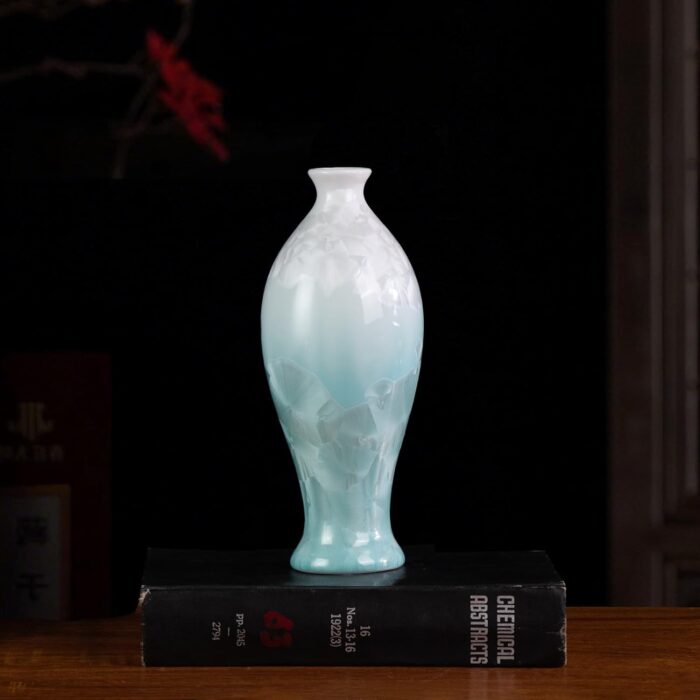 Modern Ceramic Vase, Decorative Flower Vases for Home, Pottery Vases for Living Room, Kitchen, Bedroom, Shelf, Rustic Farmhouse, Bookshelf, Table Décor（LHBZ07）