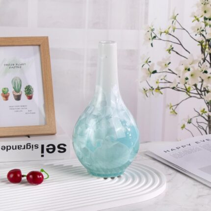 Modern Ceramic Vase, Decorative Flower Vases for Home, Pottery Vases for Living Room, Kitchen, Bedroom, Shelf, Rustic Farmhouse, Bookshelf, Table Décor（LHBZ09）