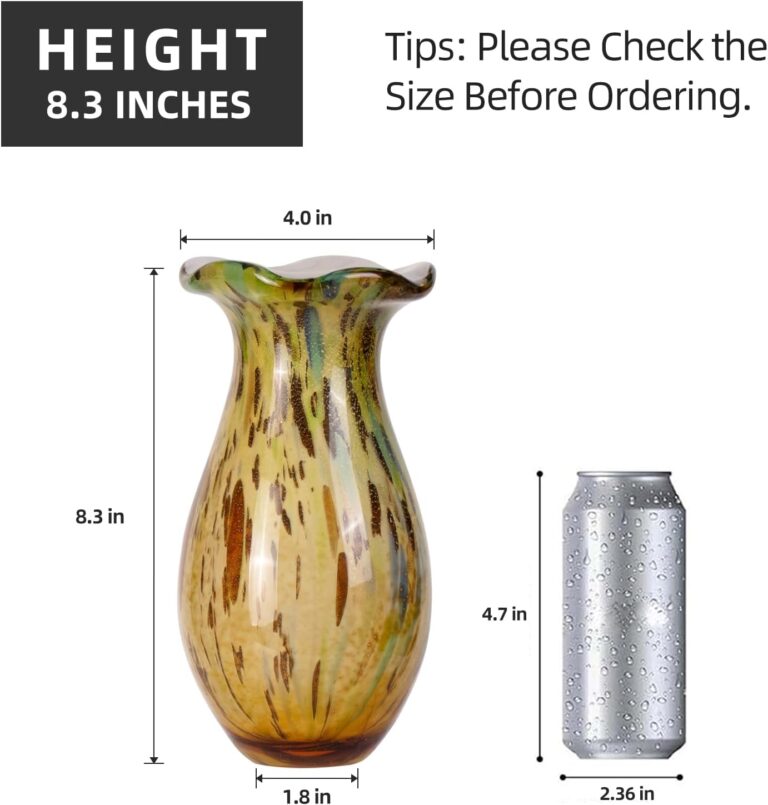 KAMMAK 8HPFH022 glass vase front view in product description