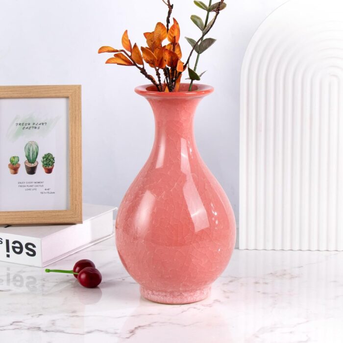 Colored Ceramic Vase, Beautiful Hand-Painted Decorative Vase, Modern Art Porcelain Vase for Flower Mantle Dining Table Centerpiece, Entryway Living Room Wedding Decoration（DSH24）
