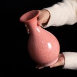 Colored Ceramic Vase, Beautiful Hand-Painted Decorative Vase, Modern Art Porcelain Vase for Flower Mantle Dining Table Centerpiece, Entryway Living Room Wedding Decoration（DSH24）