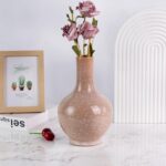 Colored Ceramic Vase, Beautiful Hand-Painted Decorative Vase, Modern Art Porcelain Vase for Flower Mantle Dining Table Centerpiece, Entryway Living Room Wedding Decoration（DSH25）