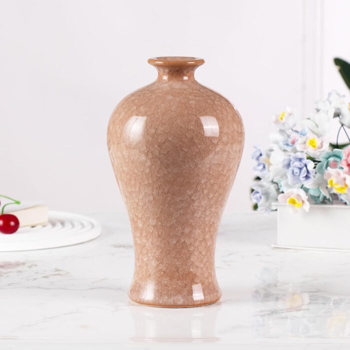 Colored Ceramic Vase, Beautiful Hand-Painted Decorative Vase, Modern Art Porcelain Vase for Flower Mantle Dining Table Centerpiece, Entryway Living Room Wedding Decoration（DSH26）