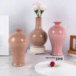 Colored Ceramic Vase, Beautiful Hand-Painted Decorative Vase, Modern Art Porcelain Vase for Flower Mantle Dining Table Centerpiece, Entryway Living Room Wedding Decoration（DSH26）