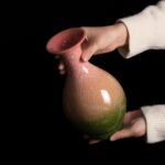 Colored Ceramic Vase, Beautiful Hand-Painted Decorative Vase, Modern Art Porcelain Vase for Flower Mantle Dining Table Centerpiece, Entryway Living Room Wedding Decoration（DSH29）