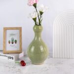 Colored Ceramic Vase, Beautiful Hand-Painted Decorative Vase, Modern Art Porcelain Vase for Flower Mantle Dining Table Centerpiece, Entryway Living Room Wedding Decoration（DSH33）
