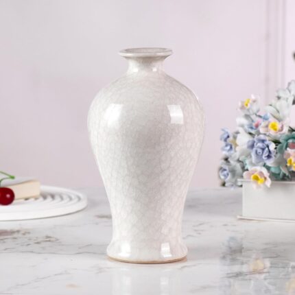 Colored Ceramic Vase, Beautiful Hand-Painted Decorative Vase, Modern Art Porcelain Vase for Flower Mantle Dining Table Centerpiece, Entryway Living Room Wedding Decoration（DSH16）