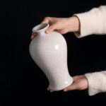 Colored Ceramic Vase, Beautiful Hand-Painted Decorative Vase, Modern Art Porcelain Vase for Flower Mantle Dining Table Centerpiece, Entryway Living Room Wedding Decoration（DSH16）