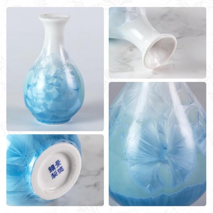 Colored Ceramic Vase, Beautiful Hand-Painted Decorative Vase, Modern Art Porcelain Vase for Flower Mantle Dining Table Centerpiece, Entryway Living Room Wedding Decoration（DSH07）