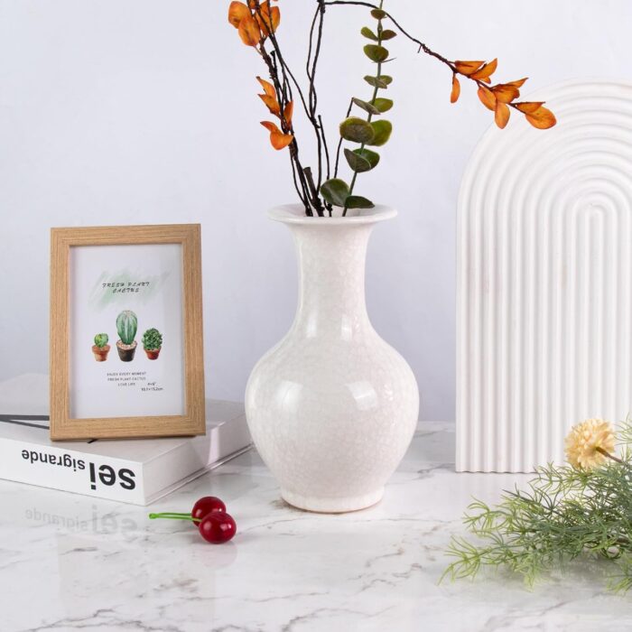 Colored Ceramic Vase, Beautiful Hand-Painted Decorative Vase, Modern Art Porcelain Vase for Flower Mantle Dining Table Centerpiece, Entryway Living Room Wedding Decoration（DSH18）