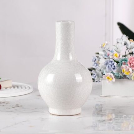 Colored Ceramic Vase, Beautiful Hand-Painted Decorative Vase, Modern Art Porcelain Vase for Flower Mantle Dining Table Centerpiece, Entryway Living Room Wedding Decoration（DSH17）