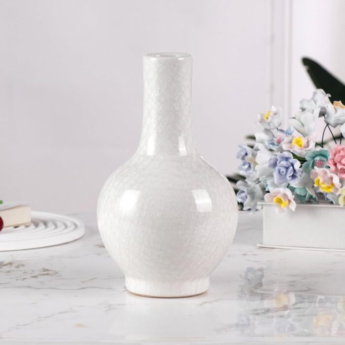Colored Ceramic Vase, Beautiful Hand-Painted Decorative Vase, Modern Art Porcelain Vase for Flower Mantle Dining Table Centerpiece, Entryway Living Room Wedding Decoration（DSH17）