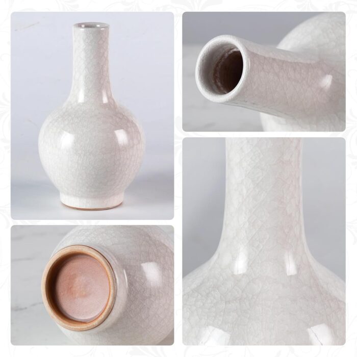 Colored Ceramic Vase, Beautiful Hand-Painted Decorative Vase, Modern Art Porcelain Vase for Flower Mantle Dining Table Centerpiece, Entryway Living Room Wedding Decoration（DSH17）