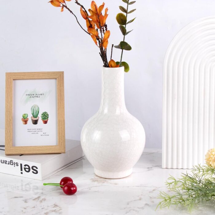 Colored Ceramic Vase, Beautiful Hand-Painted Decorative Vase, Modern Art Porcelain Vase for Flower Mantle Dining Table Centerpiece, Entryway Living Room Wedding Decoration（DSH17）