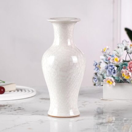 Colored Ceramic Vase, Beautiful Hand-Painted Decorative Vase, Modern Art Porcelain Vase for Flower Mantle Dining Table Centerpiece, Entryway Living Room Wedding Decoration（DSH19）