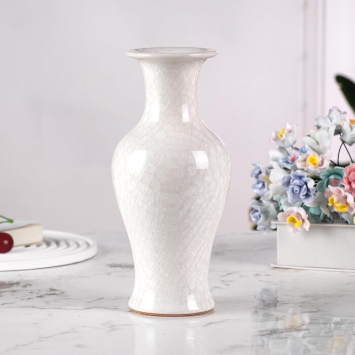 Colored Ceramic Vase, Beautiful Hand-Painted Decorative Vase, Modern Art Porcelain Vase for Flower Mantle Dining Table Centerpiece, Entryway Living Room Wedding Decoration（DSH19）