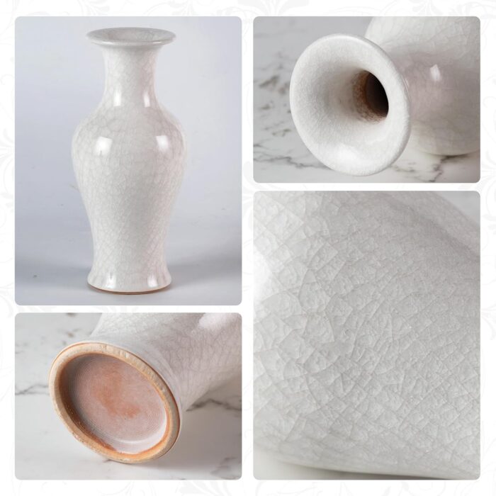 Colored Ceramic Vase, Beautiful Hand-Painted Decorative Vase, Modern Art Porcelain Vase for Flower Mantle Dining Table Centerpiece, Entryway Living Room Wedding Decoration（DSH19）