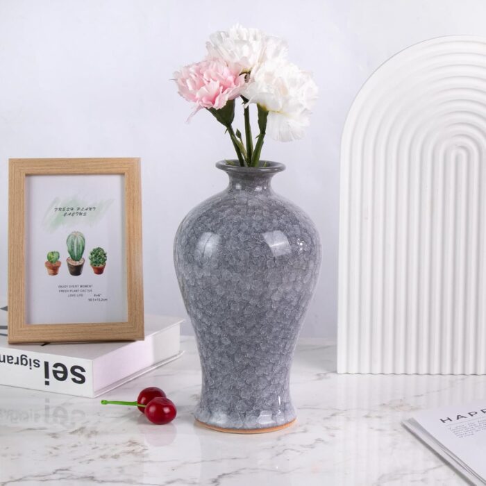 Colored Ceramic Vase, Beautiful Hand-Painted Decorative Vase, Modern Art Porcelain Vase for Flower Mantle Dining Table Centerpiece, Entryway Living Room Wedding Decoration（DSH20）