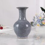 Colored Ceramic Vase, Beautiful Hand-Painted Decorative Vase, Modern Art Porcelain Vase for Flower Mantle Dining Table Centerpiece, Entryway Living Room Wedding Decoration（DSH21）