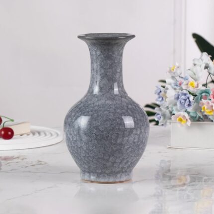 Colored Ceramic Vase, Beautiful Hand-Painted Decorative Vase, Modern Art Porcelain Vase for Flower Mantle Dining Table Centerpiece, Entryway Living Room Wedding Decoration（DSH21）
