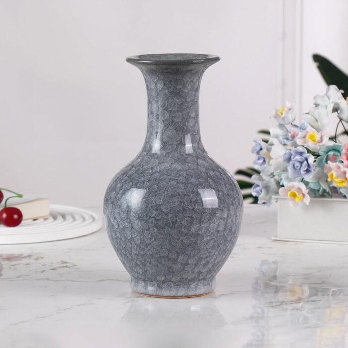 Colored Ceramic Vase, Beautiful Hand-Painted Decorative Vase, Modern Art Porcelain Vase for Flower Mantle Dining Table Centerpiece, Entryway Living Room Wedding Decoration（DSH21）