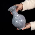 Colored Ceramic Vase, Beautiful Hand-Painted Decorative Vase, Modern Art Porcelain Vase for Flower Mantle Dining Table Centerpiece, Entryway Living Room Wedding Decoration（DSH21）