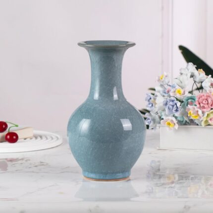 Colored Ceramic Vase, Beautiful Hand-Painted Decorative Vase, Modern Art Porcelain Vase for Flower Mantle Dining Table Centerpiece, Entryway Living Room Wedding Decoration（DSH22）
