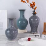 Colored Ceramic Vase, Beautiful Hand-Painted Decorative Vase, Modern Art Porcelain Vase for Flower Mantle Dining Table Centerpiece, Entryway Living Room Wedding Decoration（DSH22）