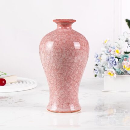 Colored Ceramic Vase, Beautiful Hand-Painted Decorative Vase, Modern Art Porcelain Vase for Flower Mantle Dining Table Centerpiece, Entryway Living Room Wedding Decoration（DSH23）