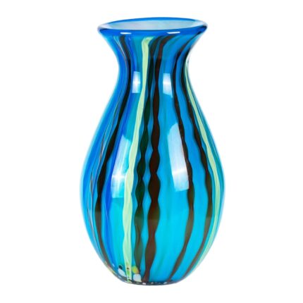 Colored Glass Flower Vase, Beautiful Hand Blown Decorative Vase, Modern Art Decorative for Home Living Room, Office, Table Centerpieces, Bookshelves and Wedding Decorations （JG37）