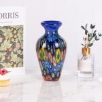 Glass Vases for Flower, Unique Hand Blown Colorful Glass Vase, Modern Art Decorative for Home Living Room, Office, Table centerpieces, Bookshelves and Wedding Decorations (JG4)