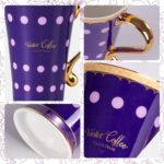 KAMMAK Bone China Mugs Set of 2, Ceramic Tea and Coffee Cups, 10.8oz Porcelain Tall Mugs Set, Hand-painted Cappuccino Mug for Latte, Americano, Breakfast Cereal, Hot Cocoa,...