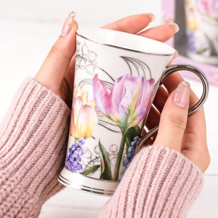 KAMMAK Bone China Mugs Set of 2 Drinks (NX31)