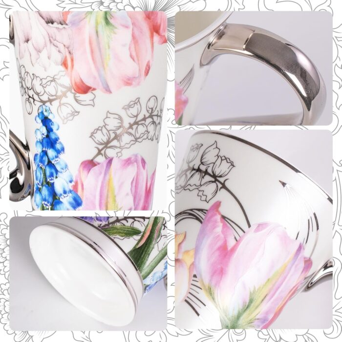 KAMMAK Bone China Mugs Set of 2 Drinks (NX31)
