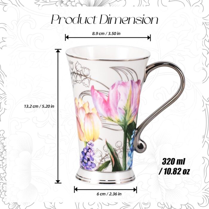 KAMMAK Bone China Mugs Set of 2 Drinks (NX31)