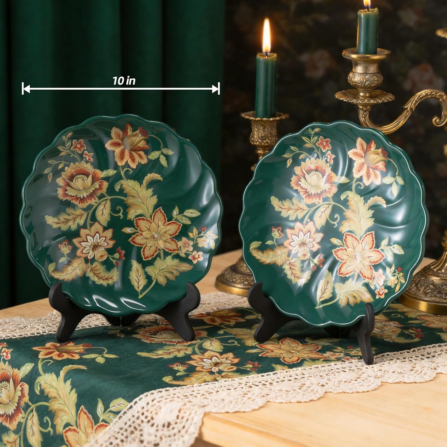 KAMMAK 8HPLZ063 decorative serving plate front view in product description