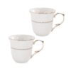 KAMMAK Ceramic Mug Set of 2, 10oz Porcelain Elegant Coffee and Tea Cups, Vintage Breakfast Mugs, Ideal for Birthday Afternoon Tea & Housewarming Gifts (YFH21) KAMMAK 8CZYFH021 glass vase side angle view showing silhouette