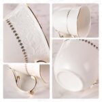 KAMMAK Ceramic Mug Set of 2, 10oz Porcelain Elegant Coffee and Tea Cups, Vintage Breakfast Mugs, Ideal for Birthday - Afternoon Tea & Housewarming Gifts (YFH21)