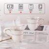 KAMMAK Ceramic Mug Set of 2, 10oz Porcelain Elegant Coffee and Tea Cups, Vintage Breakfast Mugs, Ideal for Birthday Afternoon Tea & Housewarming Gifts (YFH21) KAMMAK 8CZYFH021 glass vase styled on dining table image 5