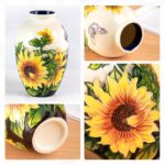 KAMMAK Colored Ceramic Vase, Beautiful Hand-Painted Decorative Vase, Modern Art Porcelain Vase for Flower Mantle Dining Table Centerpiece, Entryway Living Room Wedding...