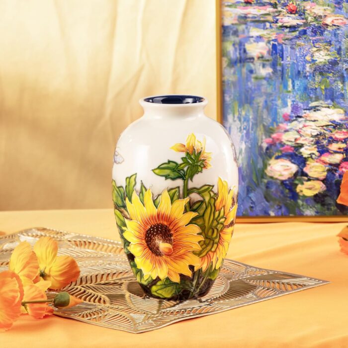 KAMMAK Colored Ceramic Vase, Beautiful Hand-Painted Decorative Vase, Modern Art Porcelain Vase for Flower Mantle Dining Table Centerpiece, Entryway Living Room Wedding...