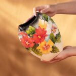 KAMMAK Colored Ceramic Vase, Beautiful Hand-Painted Decorative Vase, Modern Art Porcelain Vase for Flower Mantle Dining Table Centerpiece, Entryway Living Room Wedding...
