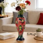 KAMMAK Colored Ceramic Vase, Beautiful Hand-Painted Decorative Vase, Modern Art Porcelain Vase for Flower Mantle Dining Table Centerpiece, Entryway Living Room Wedding...
