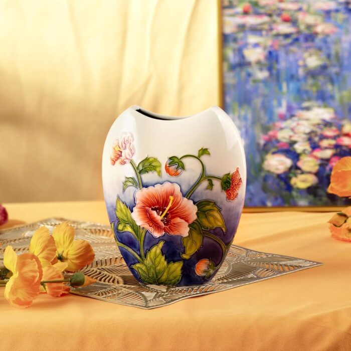 KAMMAK Colored Ceramic Vase, Beautiful Hand-Painted Decorative Vase, Modern Art Porcelain Vase for Flower Mantle Dining Table Centerpiece, Entryway Living Room Wedding...