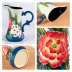 KAMMAK Colored Ceramic Vase, Beautiful Hand-Painted Decorative Vase, Modern Art Porcelain Vase for Flower Mantle Dining Table Centerpiece, Entryway Living Room Wedding...