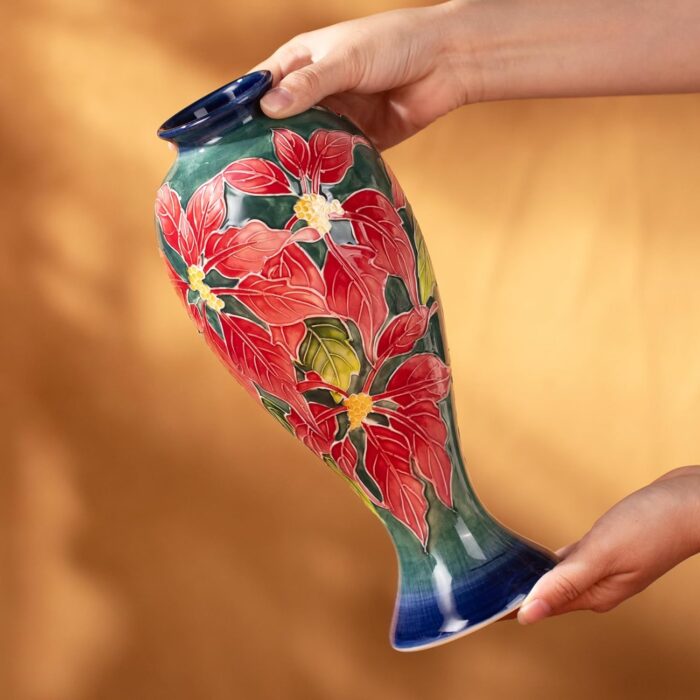 KAMMAK Colored Ceramic Vase, Beautiful Hand-Painted Decorative Vase, Modern Art Porcelain Vase for Flower Mantle Dining Table Centerpiece, Entryway Living Room Wedding...